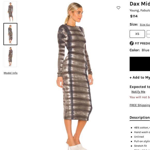 Young fabulous and Broke tie dye dress - Picture 2 of 6